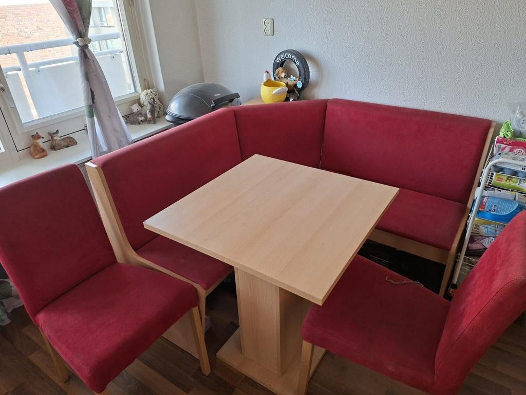 Eethoek met bank en tafel, Ophalen of Verzenden