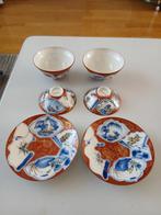 2x japanse kop en schotel met deksel imari, Ophalen of Verzenden