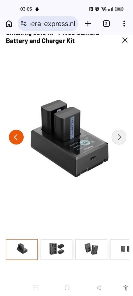 Sony RX10IV accuset SmallRig incl oplader, Ophalen of Verzenden, Nieuw