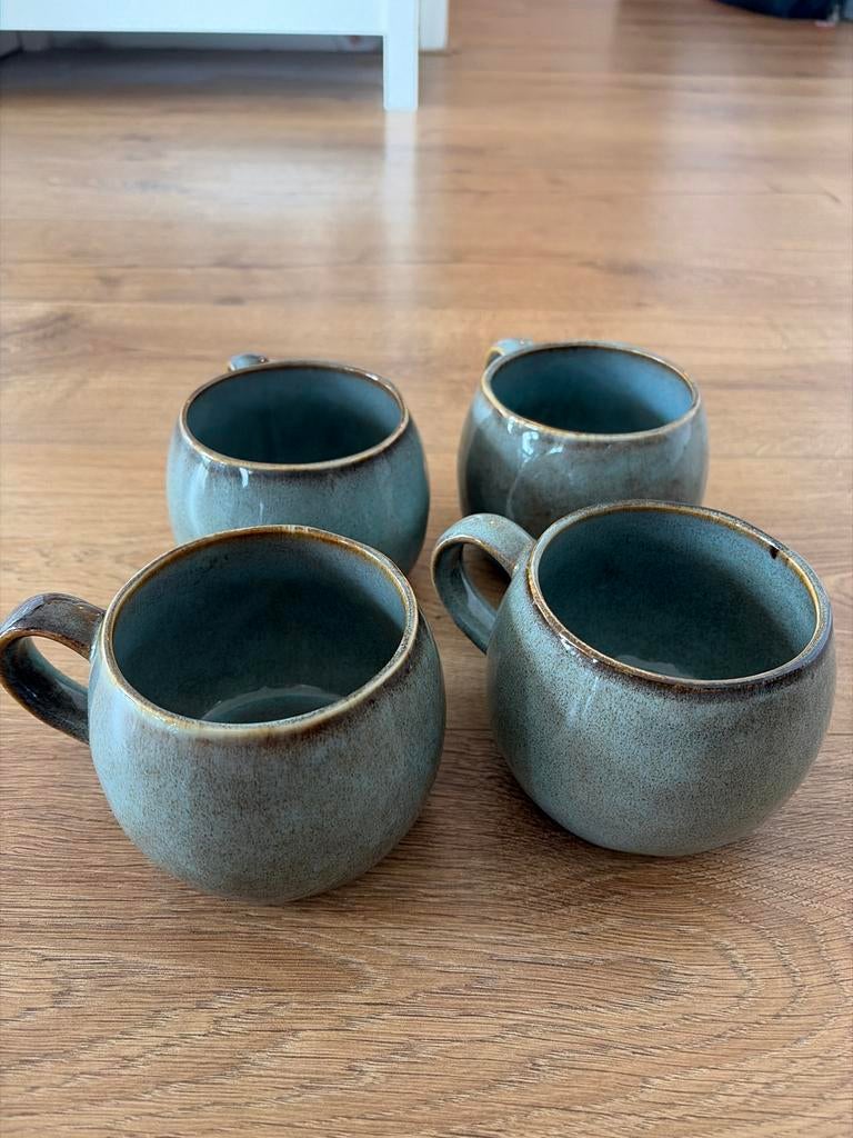 Groene mokken van Xenos, ongebruikt, Huis en Inrichting, Ophalen, Keramiek, Nieuw, Effen