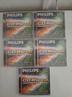 Philips CD-RW80 Highspeed 4-12x (5 stuks), Philips, Herschrijfbaar, Cd, Nieuw