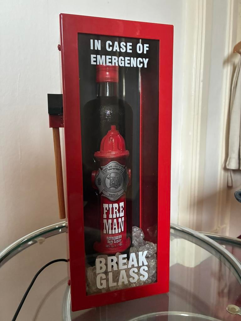 Fireman , zeer mooie reclame ., Verzamelen, Merken en Reclamevoorwerpen, Ophalen of Verzenden, Zo goed als nieuw, Lichtbak of (neon) lamp