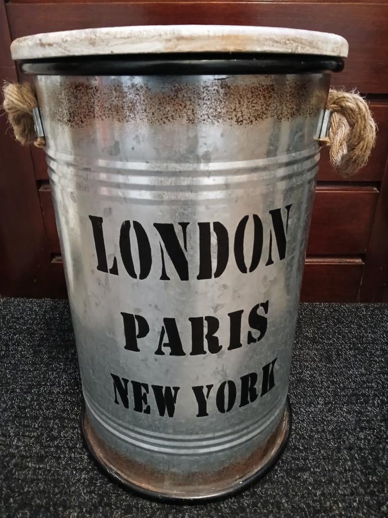 Nieuwe opbergton voor speelgoed, bijzettafel of als emmer, Ophalen, Minder dan 45 cm, Minder dan 55 cm, Rond