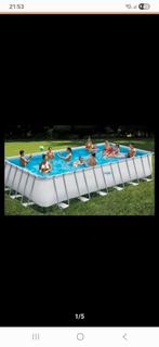 Zwembad inclusief pomp en stofzuiger, Tuin en Terras, Zwembaden, Gebruikt, Ophalen of Verzenden, Opzetzwembad, Rechthoekig