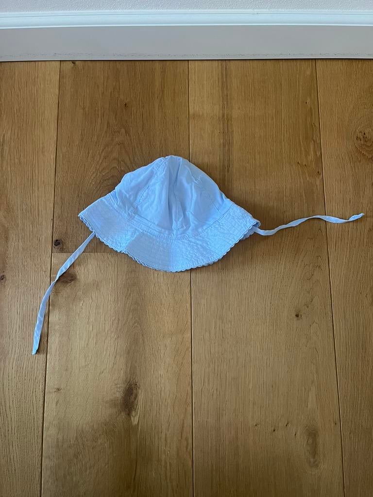 H&m zonnehoed lichtblauw, Kinderen en Baby's, Babykleding | Petten en Hoeden, Meisje, Hoed, Ophalen of Verzenden, Zo goed als nieuw