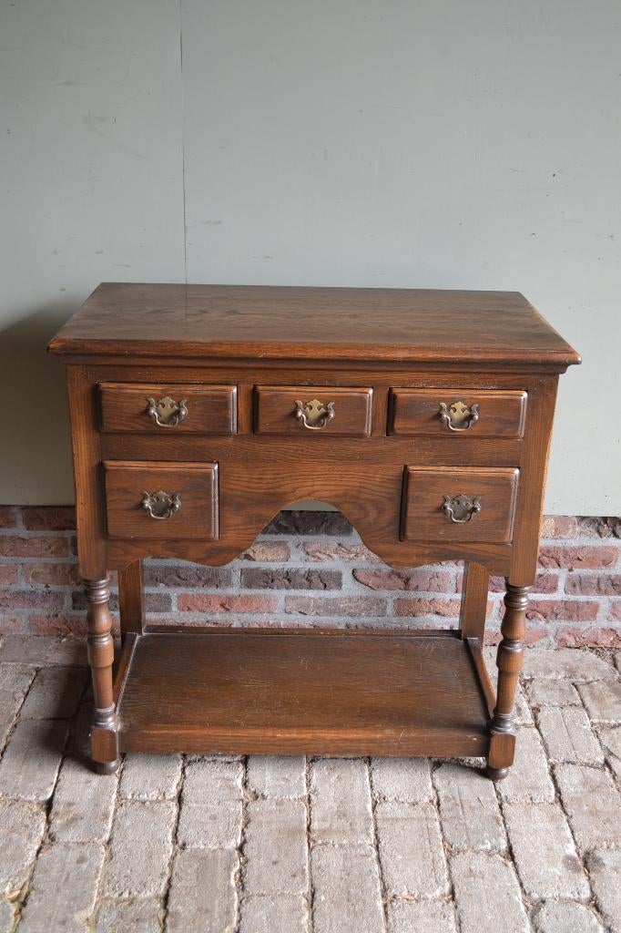 Eiken houten sidetable, dressoir, ladekast met lades., Ophalen, 50 tot 100 cm, Eikenhout, Zo goed als nieuw
