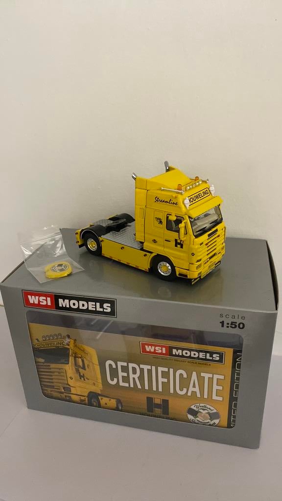 Wsi Scania 143 Houweling, Hobby en Vrije tijd, Modelauto's | 1:50, Ophalen of Verzenden, Zo goed als nieuw, Bus of Vrachtwagen