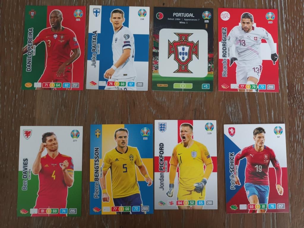 Diverse kaartjes Panini Adrenalyn XL, Uefa Euro 2020., Hobby en Vrije tijd, Stickers en Plaatjes, Ophalen, Zo goed als nieuw, Meerdere plaatjes