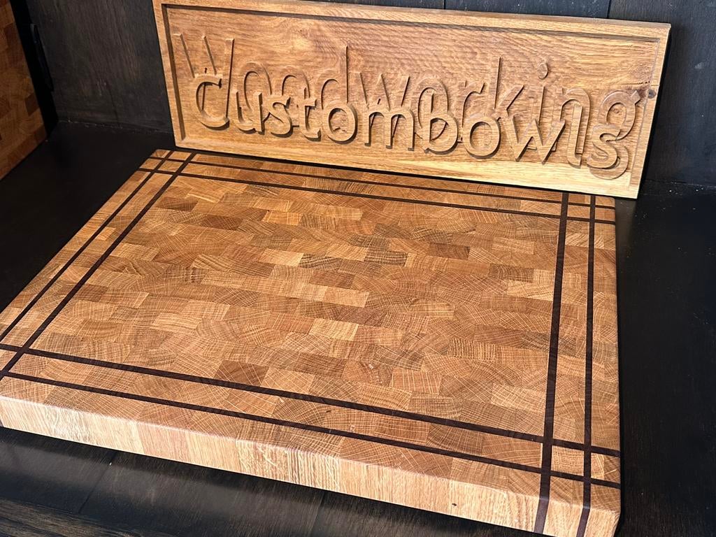 Unieke handgemaakte eindnerf snijplank, Custombowls, Ophalen of Verzenden, Info@custombowls.nl, Wagenberg