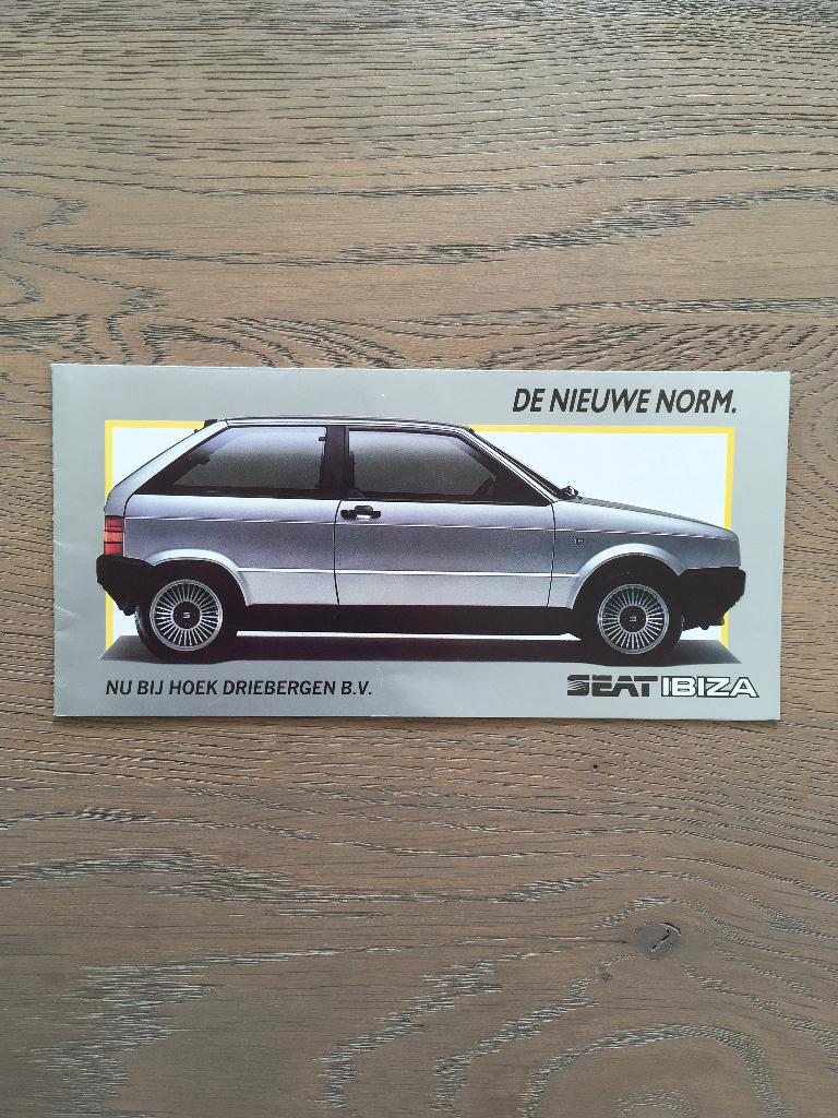 Autofolder/Brochure Seat Ibiza 1985, Ophalen of Verzenden, Nieuw, Overige merken