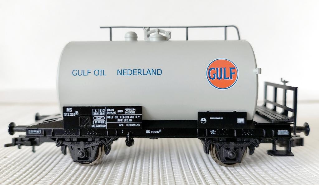 NS ketelwagen GULF - Piko artikel 58790, Gelijkstroom, Analoog, Wagon, Zo goed als nieuw