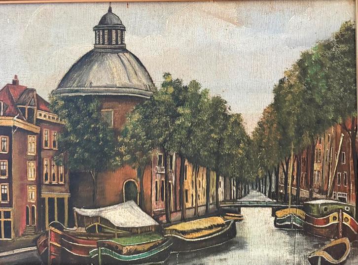 Amsterdam Lutherse Kerk, Antiek en Kunst, Kunst | Schilderijen | Klassiek, Ophalen of Verzenden