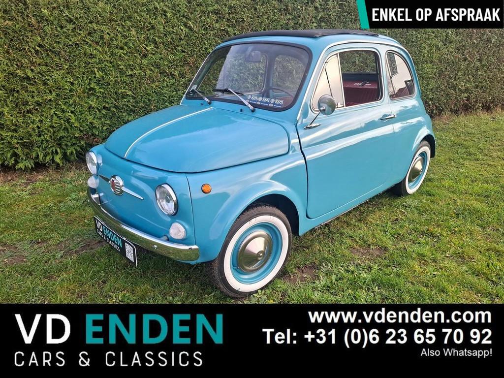 Fiat 500L - 1973 - Lusso, Auto's, Oldtimers, Bedrijf, Te koop, Fiat, Benzine, Sedan, Handgeschakeld, Geïmporteerd, Blauw, Kunstmatig leder