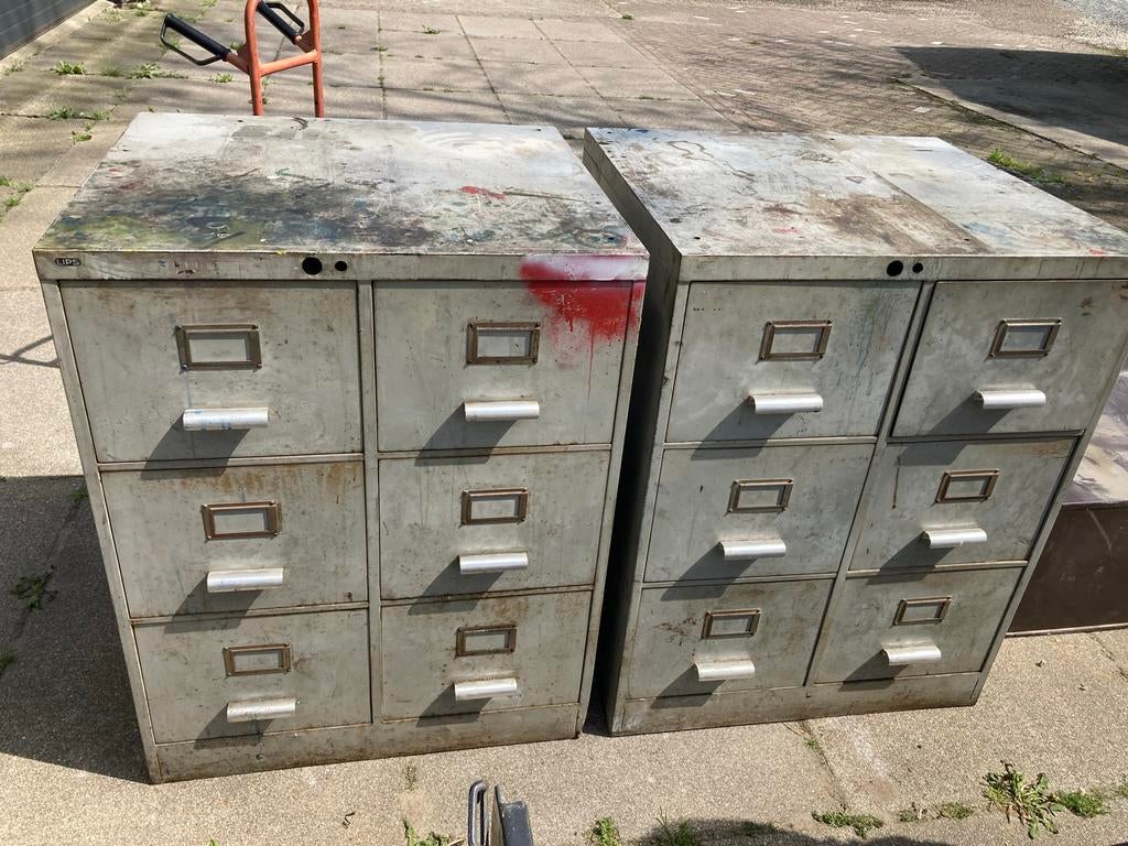 Lips ladekast, industriële werkplaatskast, archiefkast, Huis en Inrichting, Kasten | Ladekasten, Gebruikt, 5 laden of meer, Minder dan 100 cm