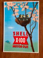 Jan Lavies - Vintage Shell X-100 Motor Olie Reclame kaart, Ophalen of Verzenden, Nieuw, Overige typen