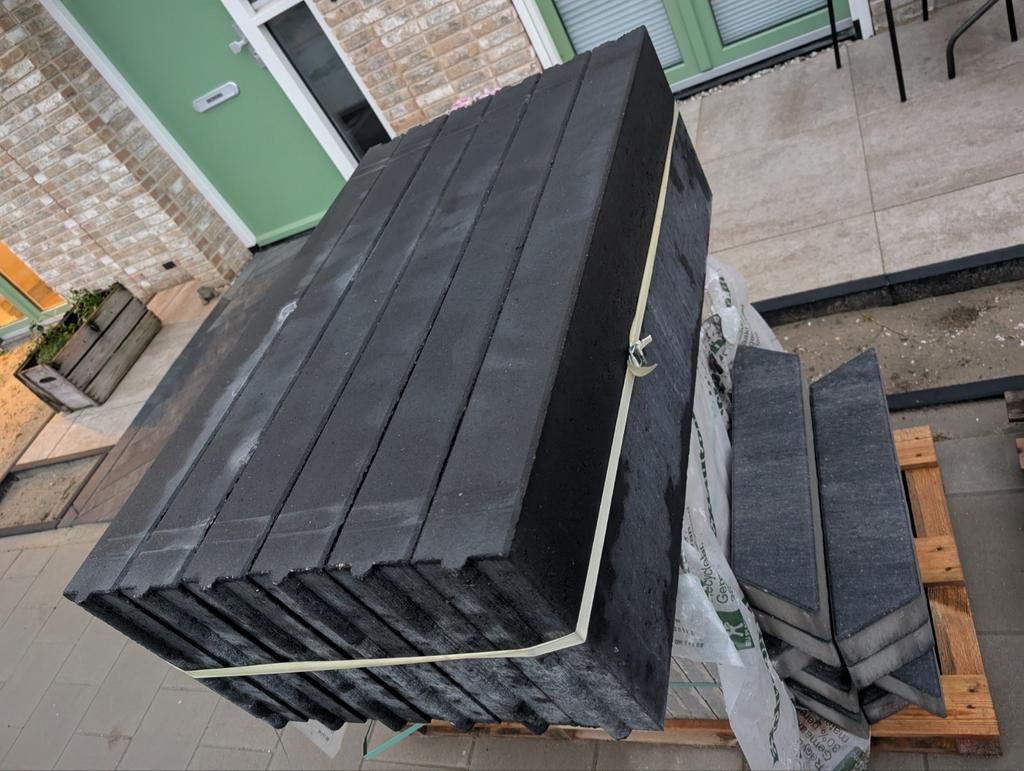 Excluton Opritbanden Antraciet 10x35x100 - 6 stuks, Tuin en Terras, Bielzen en Borders, Ophalen, 100 tot 200 cm, 25 cm of meer