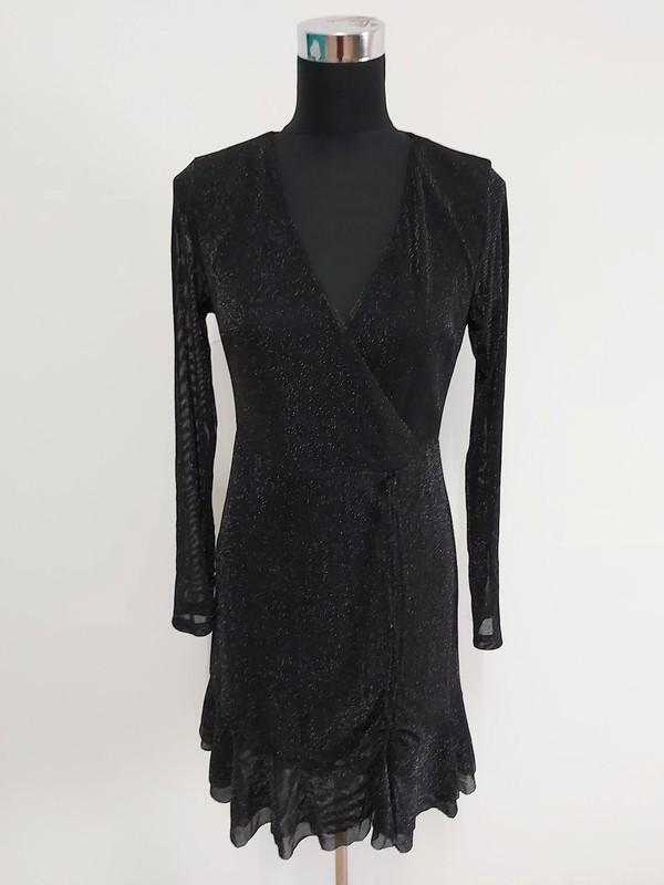 J235 - Nieuwe zwarte Guts & Gusto jurk met glitter maat L, Kleding | Dames, Jurken, Nieuw, Zwart, Boven de knie, Ophalen of Verzenden