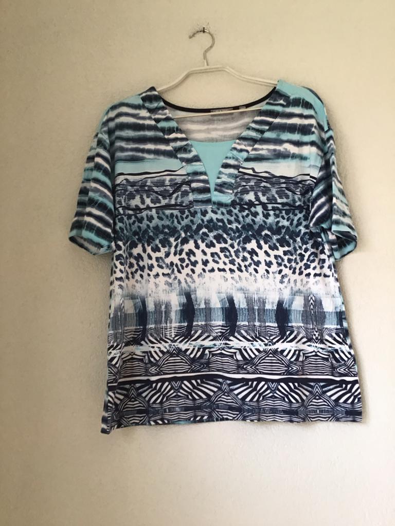 Rabe Shirt Blauw meerkleurig maat 38, Maat 38/40 (M), Blauw, Ophalen of Verzenden, Zo goed als nieuw