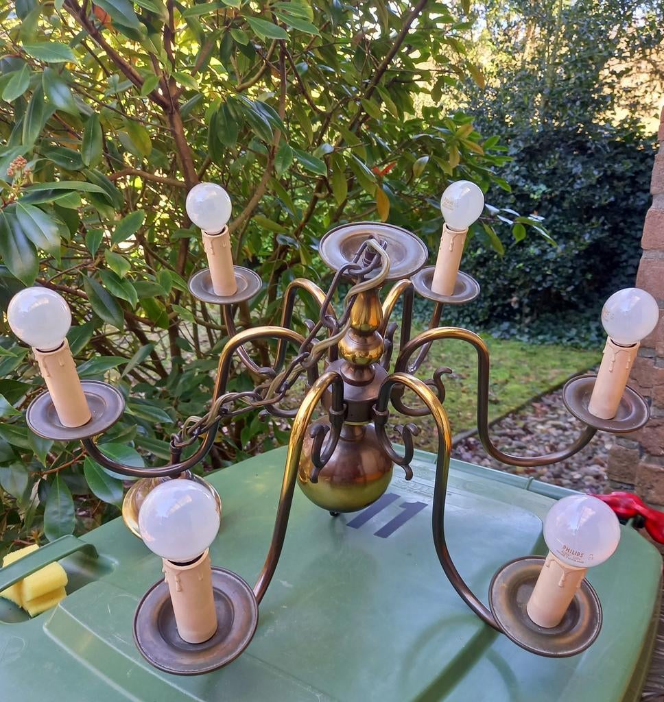 Vintage kroonluchter., Huis en Inrichting, Lampen | Kroonluchters, Ophalen, Gebruikt