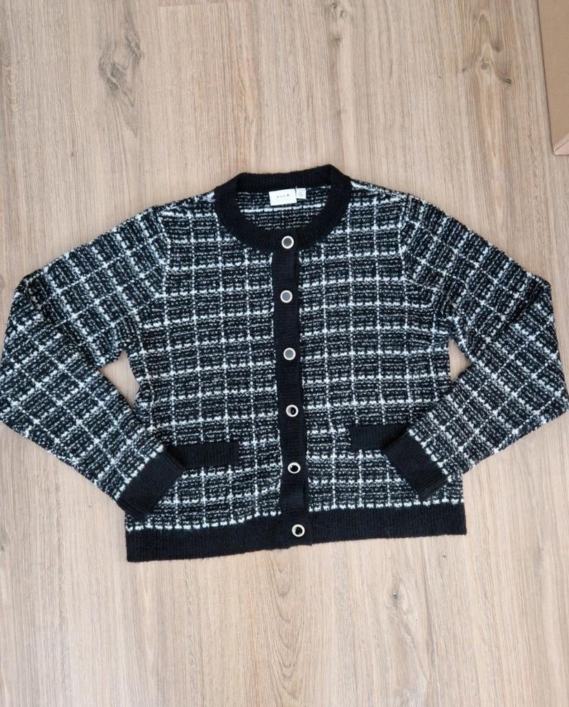 Cardigan, Maat 38/40 (M), Zwart, Vila, Nieuw