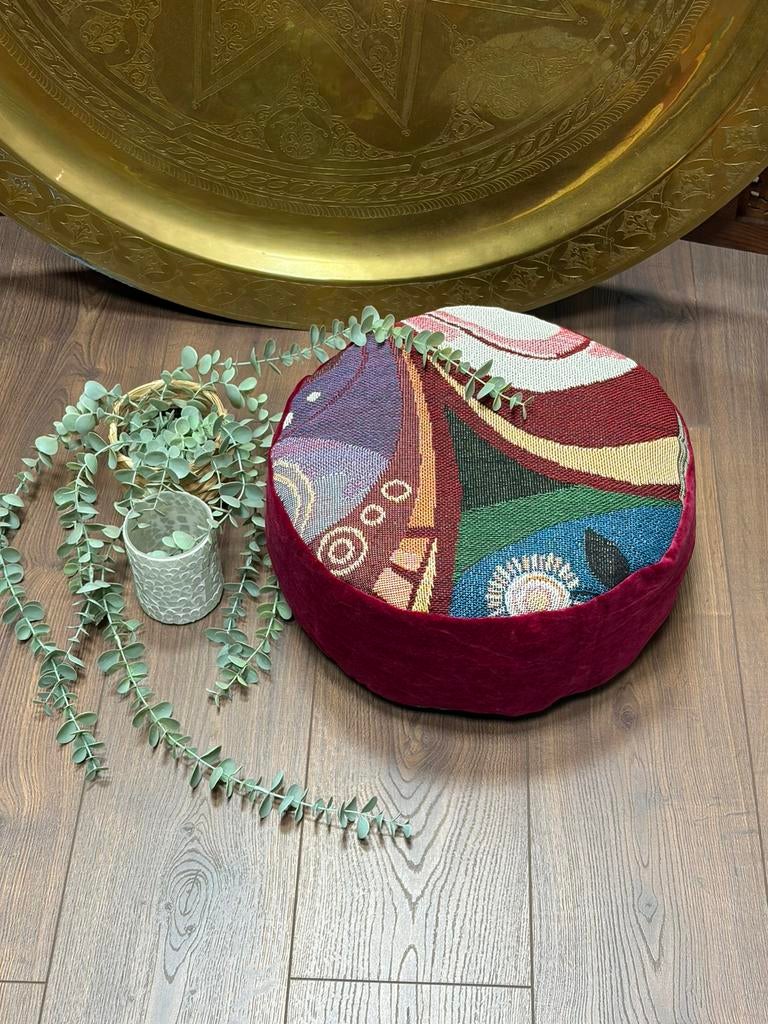 UITVERKOOP- Vloerkussens / Meditatie kussens - 40x20cm, Made by Myself, ., Nieuw, Kleed of Kussen