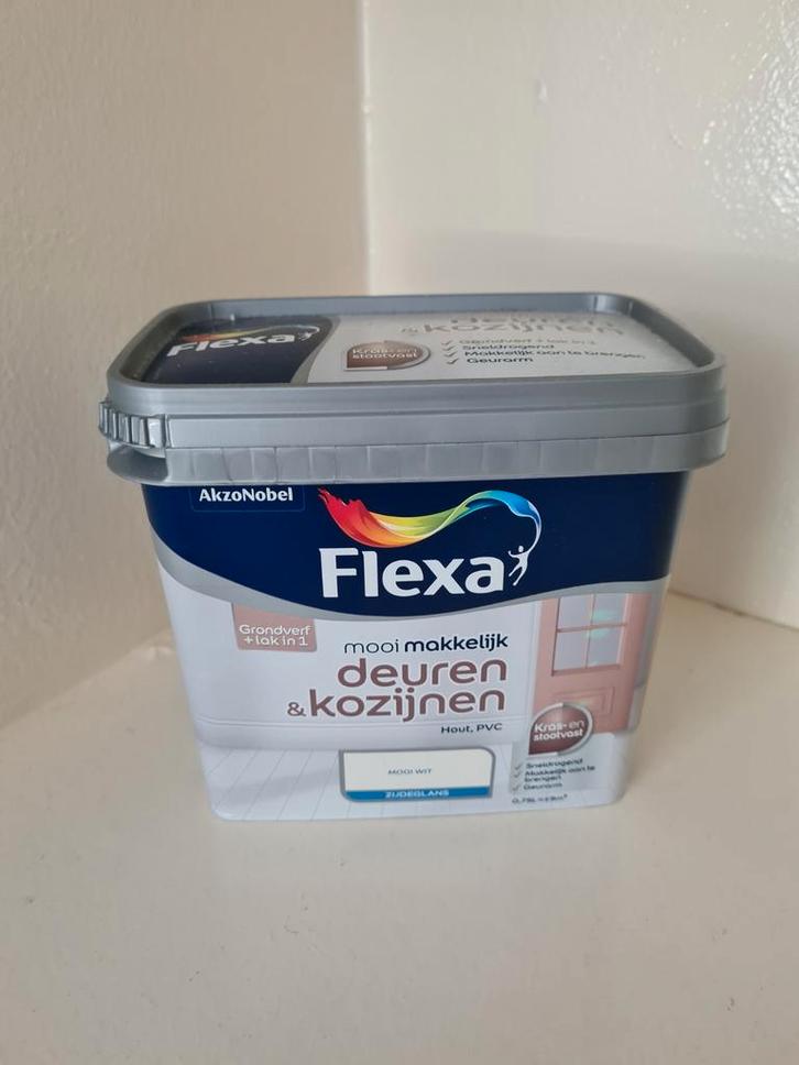 Flexa Mooi Makkelijk Deuren & Kozijnen Zijdeglans Wit, Doe-het-zelf en Verbouw, Verf, Beits en Lak, Nieuw, Verf, Minder dan 5 liter
