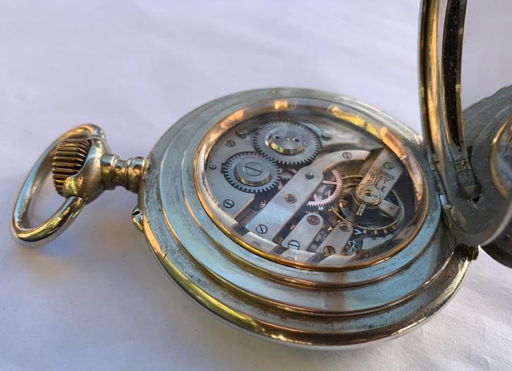 jumbo zakhorloge, Sieraden, Tassen en Uiterlijk, Horloges | Antiek, Zakhorloge, Overige merken, Overige materialen, 1900 tot 1930