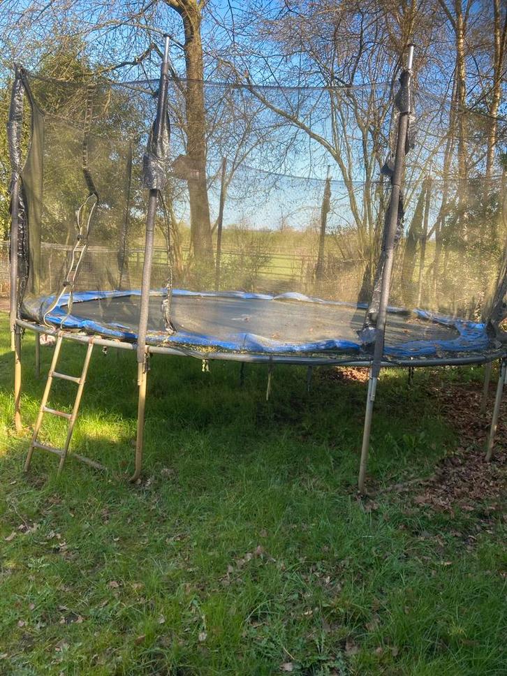 Grote trampoline 4.60 rond met veiligheidsnet - Gebruikt, Kinderen en Baby's, Speelgoed | Buiten | Trampolines, Gebruikt, Ophalen