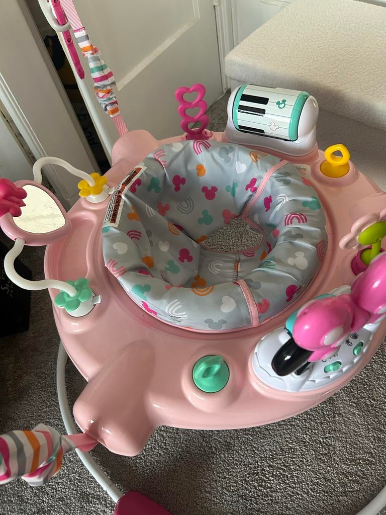 Minnie Mouse Baby Jumper, Kinderen en Baby's, Speelgoed | Babyspeelgoed, Ophalen of Verzenden, Zo goed als nieuw, Babygym, Met licht