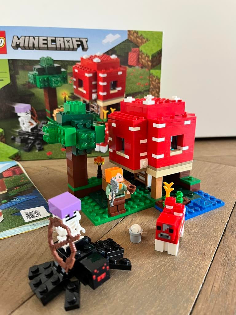 Lego minecraft the mushroom house 21179, Kinderen en Baby's, Speelgoed | Duplo en Lego, Ophalen of Verzenden, Zo goed als nieuw