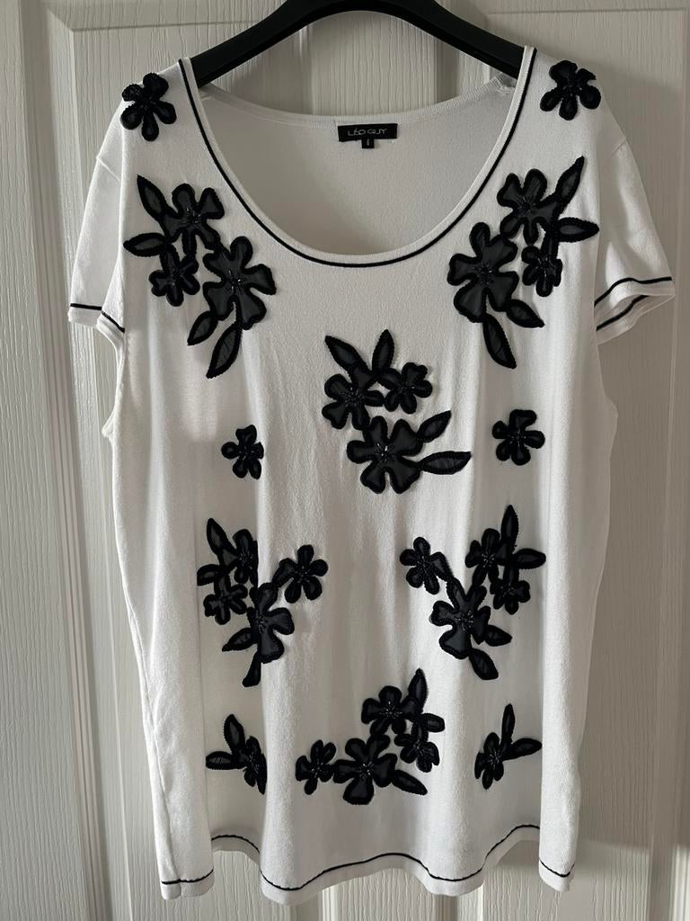 Heel sjiek shirt van Leo Guy, Kleding | Dames, Zwart, Maat 42/44 (L), Ophalen of Verzenden, Zo goed als nieuw