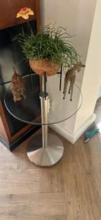 Glazen bijzettafels, Huis en Inrichting, Woonaccessoires | Zuilen en Pilaren, Ophalen, Zo goed als nieuw