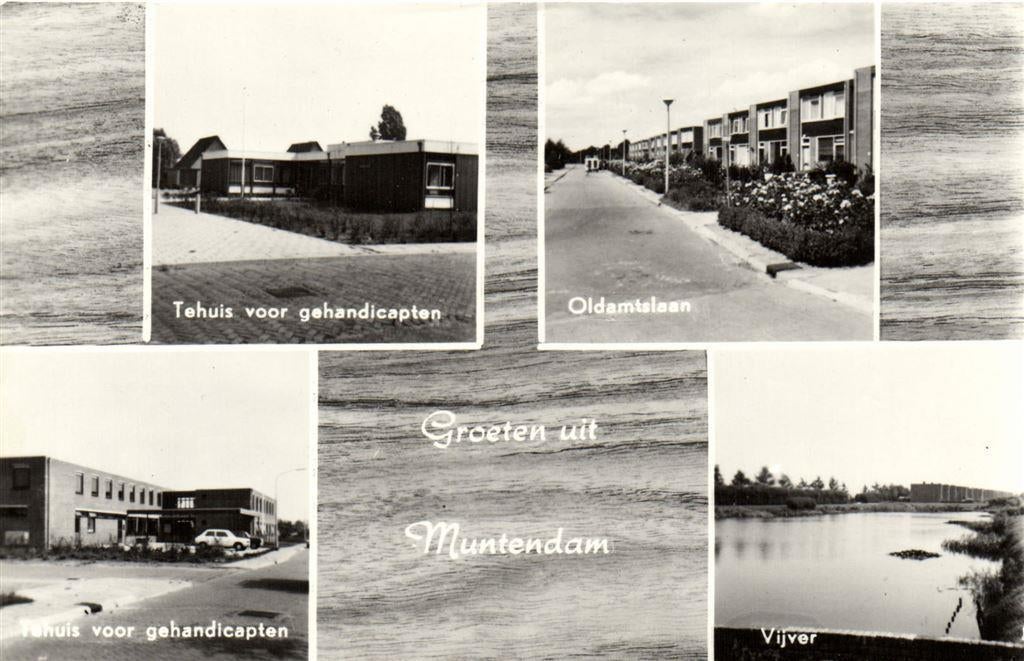 Groeten uit Muntendam - 4 afb dorp - ongelopen, Ophalen of Verzenden, Voor 1920, Ongelopen, Noord-Brabant