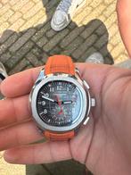 Patek Philippe horloge met oranje bandje, Sieraden, Tassen en Uiterlijk, Horloges | Heren, Overige merken, Gebruikt, Staal, Polshorloge
