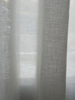 Set van 4 Linnen Witte Transparante Gordijnen, Huis en Inrichting, Stoffering | Gordijnen en Lamellen, Minder dan 50 cm, 200 cm of meer