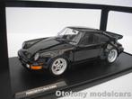 Porsche 911 (964) Turbo 1990 Zwart 1/18 Solido, Ophalen of Verzenden, Nieuw, Auto, Solido