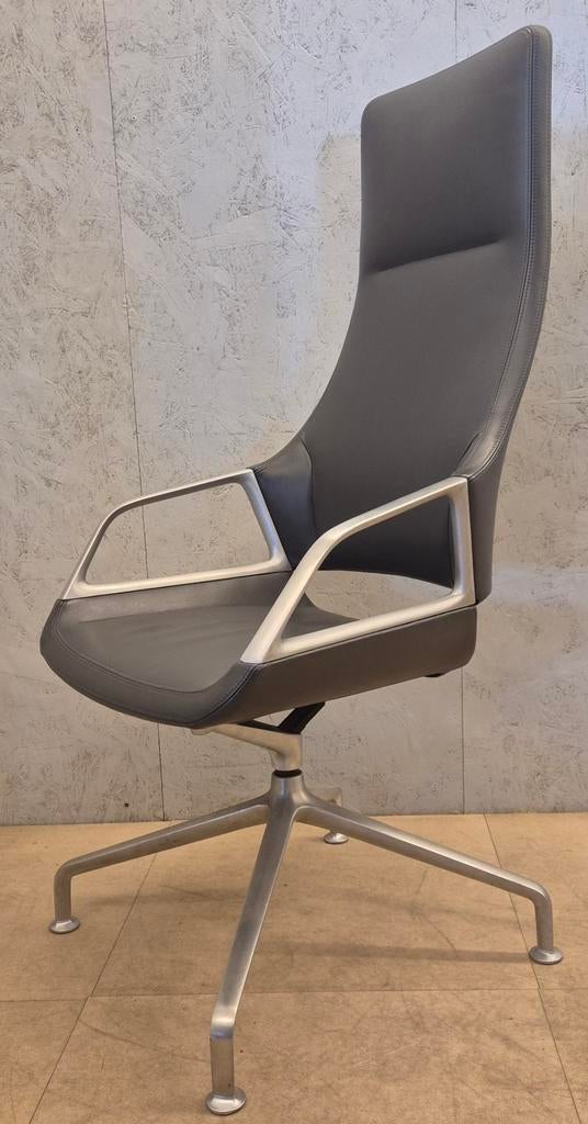 Wilkhahn design bureaustoelen 302/5, leer, high-end, Ophalen, Gebruikt, Zwart, Wilkhahn