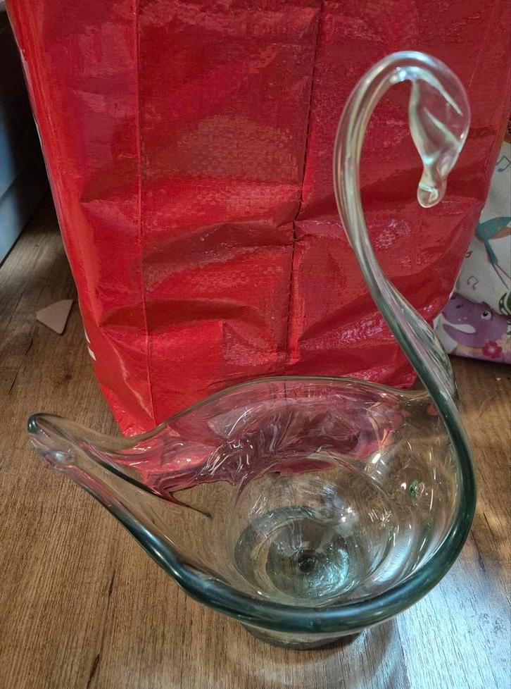 Glazen zwaan, Antiek en Kunst, Antiek | Glas en Kristal, Ophalen of Verzenden