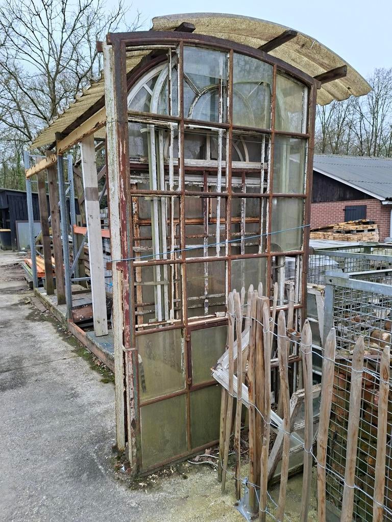 Diverse stalen ramen - Authentiek en robuust, Ophalen, Gevelraam of Ruit, Gebruikt, Minder dan 80 cm