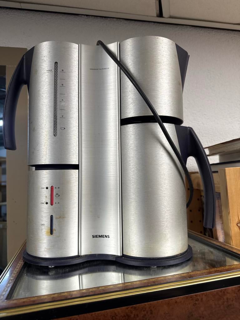 Siemens koffiezetapparaat Design by F.A. Porsche, Witgoed en Apparatuur, Ophalen, Gebruikt, Koffiemachine, Gemalen koffie
