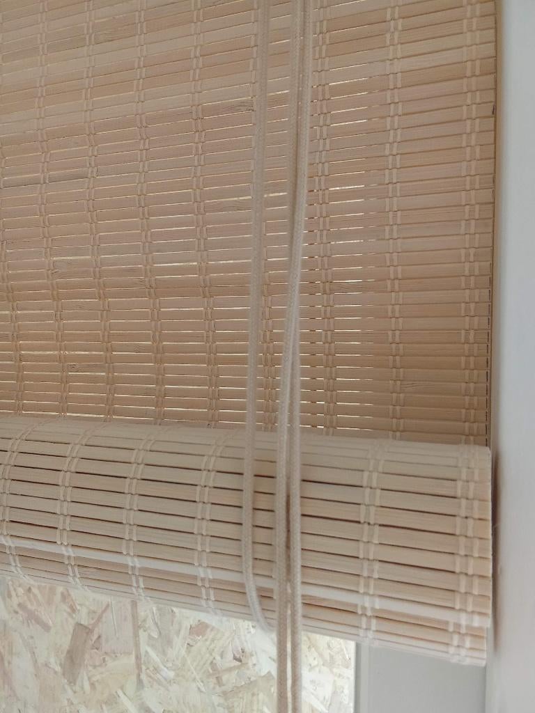 Bamboe rolgordijn 60cm en 140cm breed, Ophalen, Beige, 50 tot 100 cm, Zo goed als nieuw