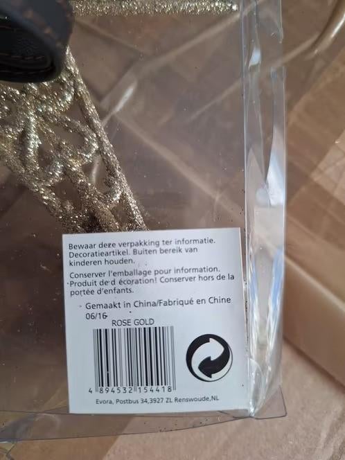 Goudkleurige ster piek h, Diversen, Kerst, Evora, Onbekend, Nieuw, Ophalen of Verzenden