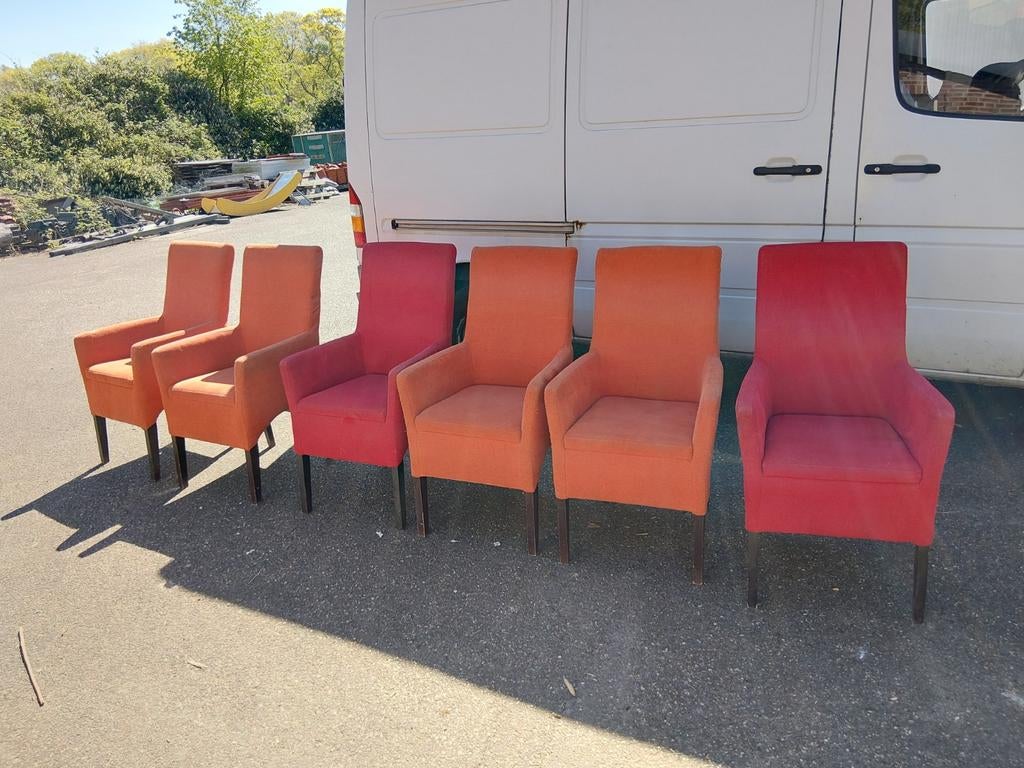 Gratis 6 stoelen gebruikt, Ophalen, Gebruikt, Overige maten, 75 tot 100 cm