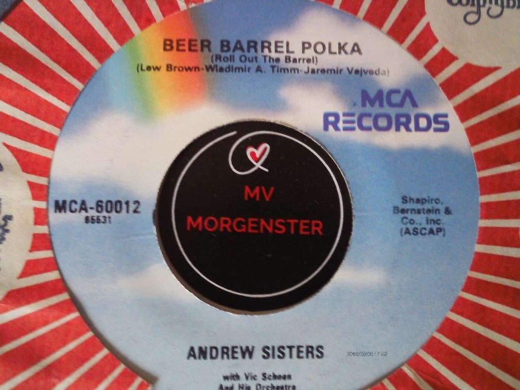 andrew sisters - beer barrel polka 25a, Wereldmuziek, 7 inch, Single, Ophalen of Verzenden