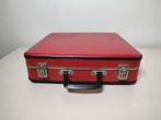 K657 VINTAGE stewardesskoffer rood in in goede staat, Overige materialen, Gebruikt, Onbekend, Minder dan 50 cm