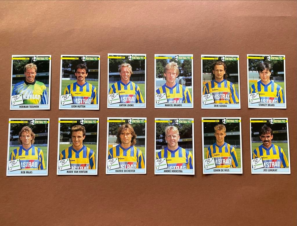 Panini Voetbal '92 RKC Waalwijk  - Complete Set, Verzamelen, Ophalen of Verzenden, Zo goed als nieuw, Overige binnenlandse clubs