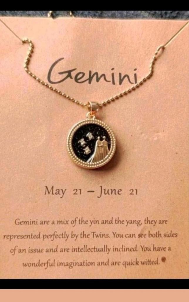 Ketting tweelingen, Verzenden, Nieuw, Goud, Met hanger