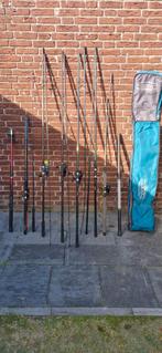 Partij carper hengels met tas, Ophalen of Verzenden