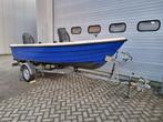 Rhea Gipsy 430 visboot met trailer, Ophalen, 10 tot 30 pk, Gebruikt, 3 tot 6 meter