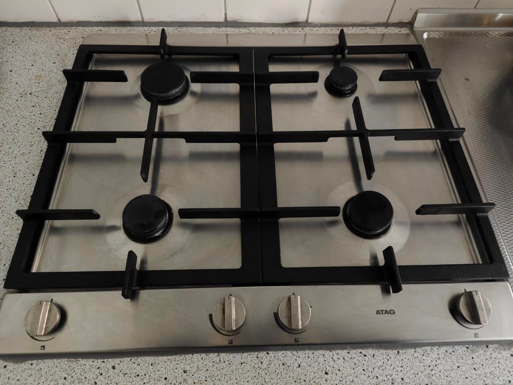 Atag inbouwkookplaat, Witgoed en Apparatuur, Kookplaten, Ophalen, Gebruikt, 4 kookzones, Inbouw